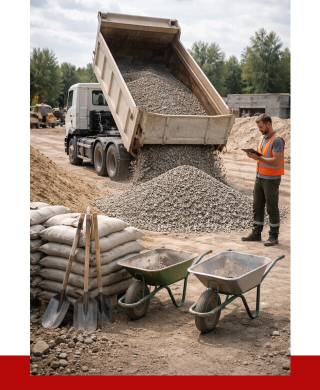 Доставка нерудных материалов в Луховицах от 1241 руб. | ПРОНЕРУДЛхв