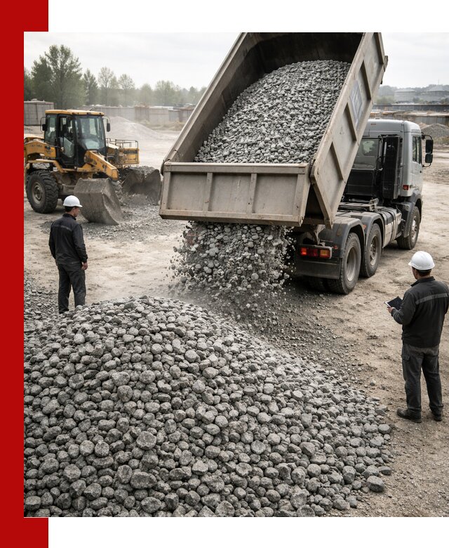 Доставка гранитного щебня фракции 20-40 в Луховицах