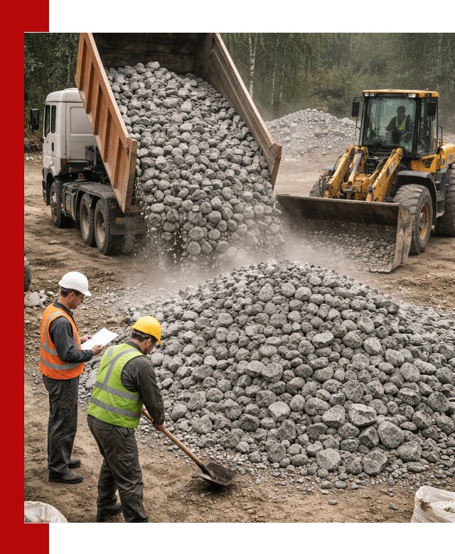 Гранитный щебень фракция 70-150 доставка в Луховицах