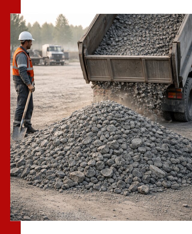 Гранитный щебень фракции 100–201 для строительства в Луховицах