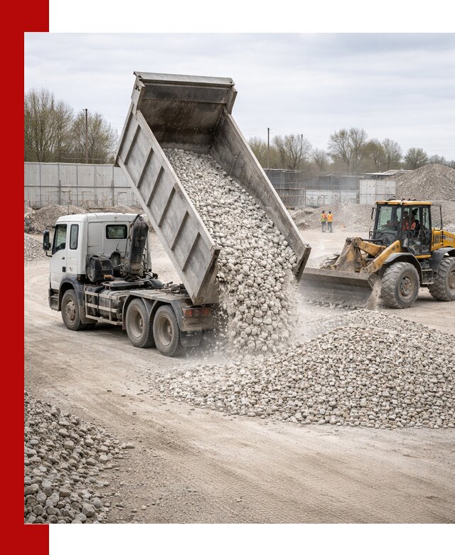 Доставка и продажа известнякового щебня в Луховицах