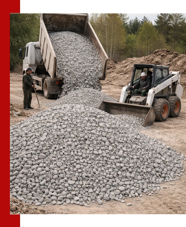 Доставка доломитового щебня в Луховицах напрямую от карьера