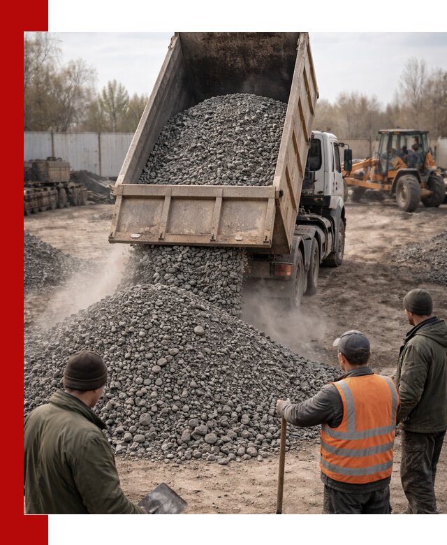 Доставка шлакового щебня в удобные сроки по выгодной цене в Луховицах