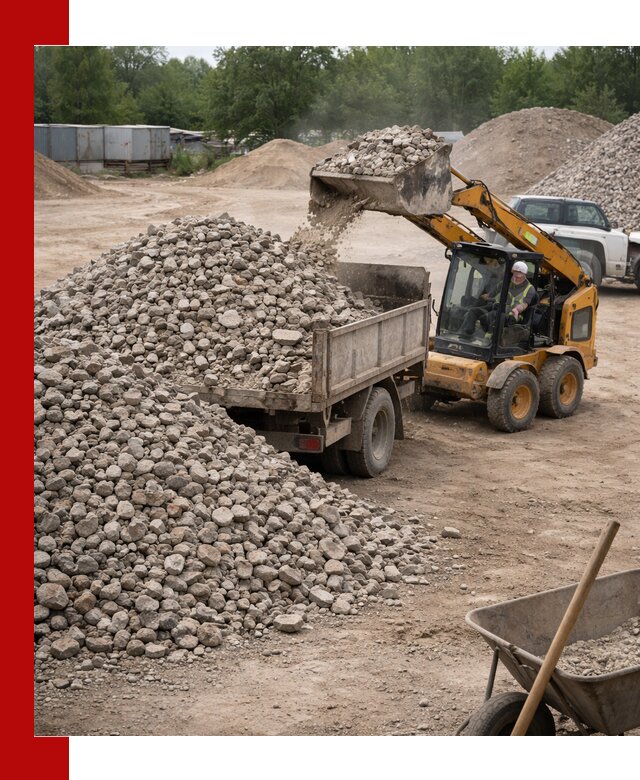 Доставка вторичного щебня в Луховицах для строительных работ