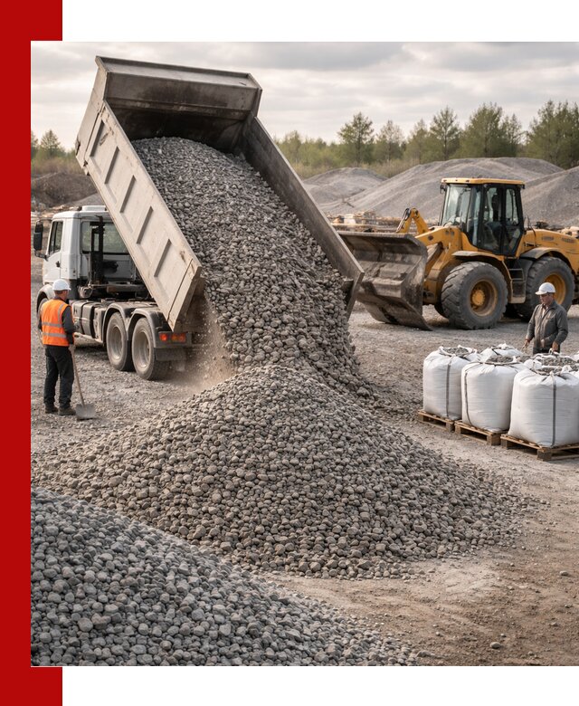 Бетонный щебень фракция 5–20 с доставкой в Луховицах