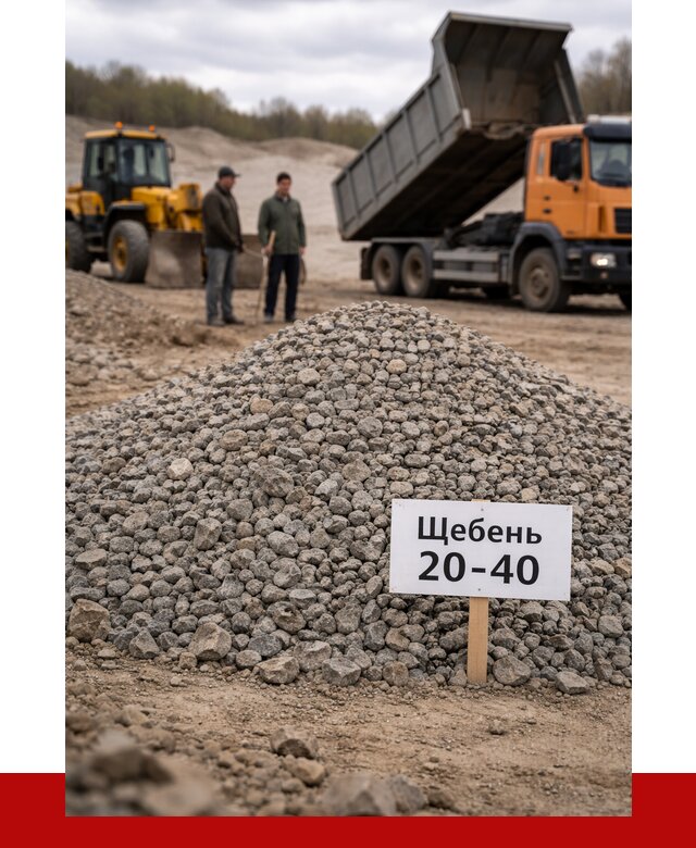 Бетонный щебень фракция 20-40 в Луховицах от 2535 р. | ПРОНЕРУДЛхв