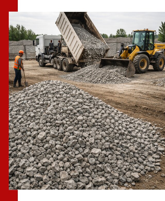 Доставка бетонного щебня фракции 40-70 в Луховицах