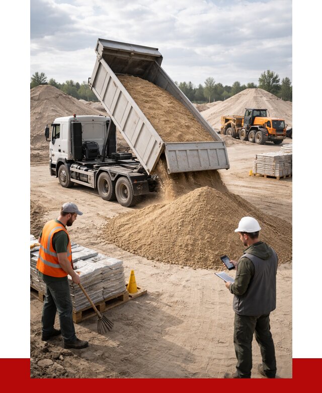 Карьерный песок с доставкой в Луховицах от 3724 р. ПРОНЕРУДЛхв