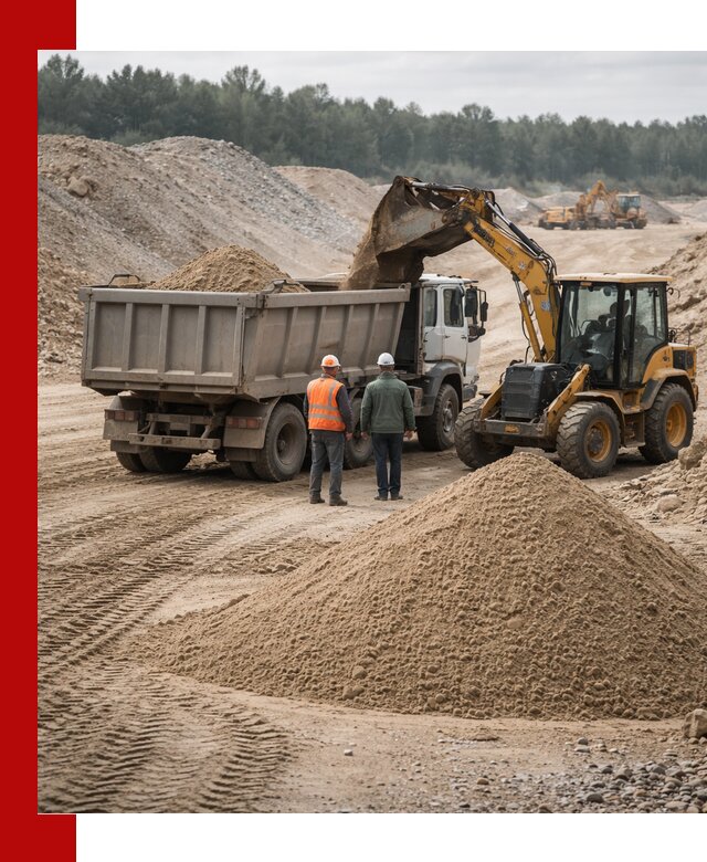 Карьерный среднезернистый песок с доставкой в Луховицах