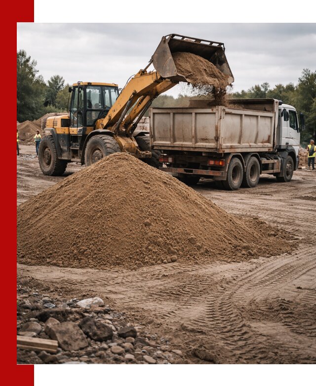 Доставка речного песка навалом в Луховицах быстро и выгодно