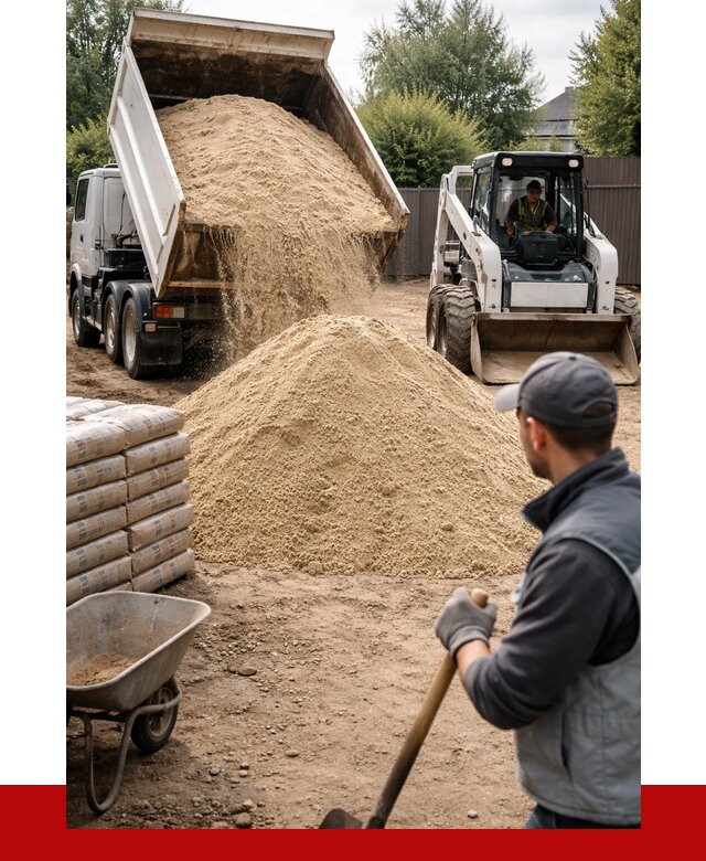 Мытый речной песок с доставкой в Луховицах от 1500 р. | ПРОНЕРУДЛхв