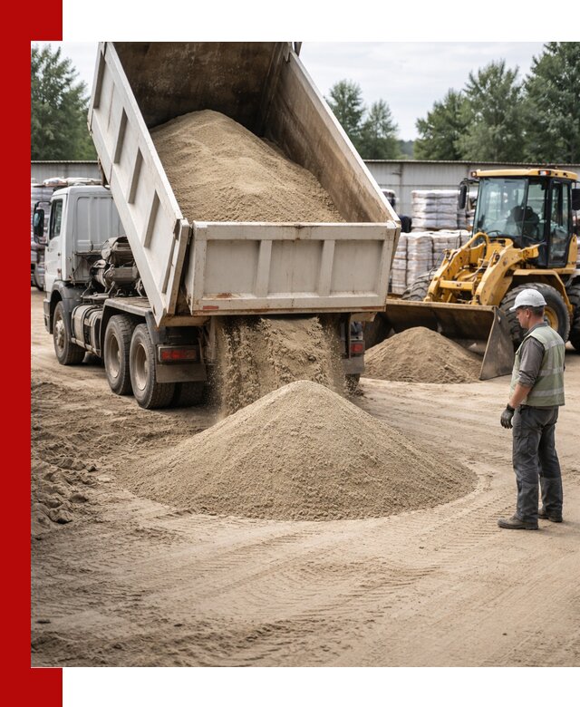 Поставка и доставка песка для бетона в Луховицах
