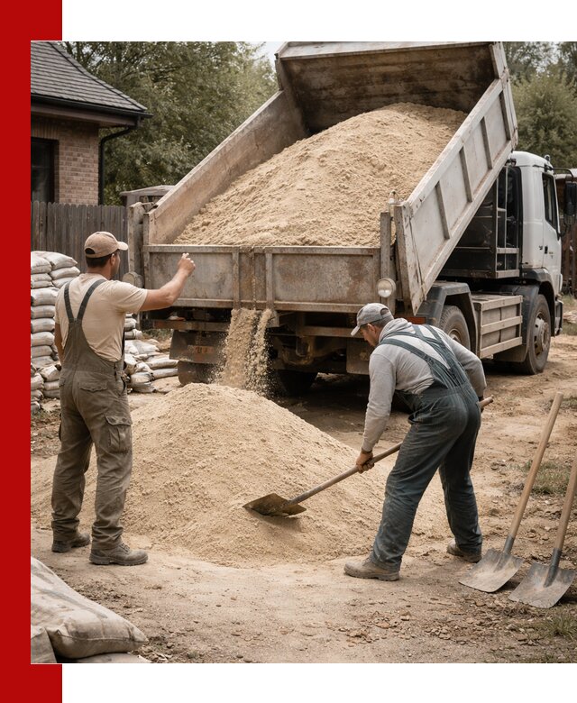 Песок для штукатурки с доставкой в Луховицах качественный и чистый