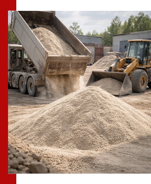 Кварцевый песок с доставкой в Луховицах для строительных работ