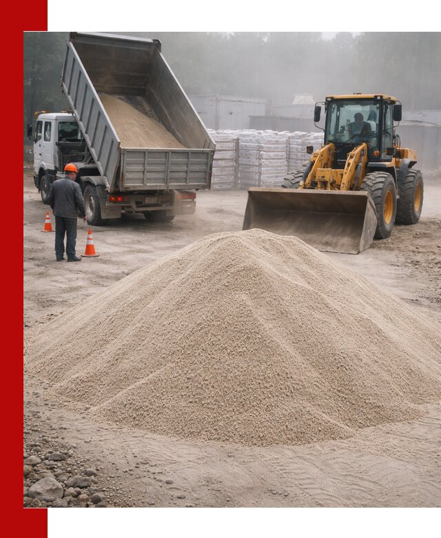 Кварцевый песок фракция 0–8 для стройработ в Луховицах