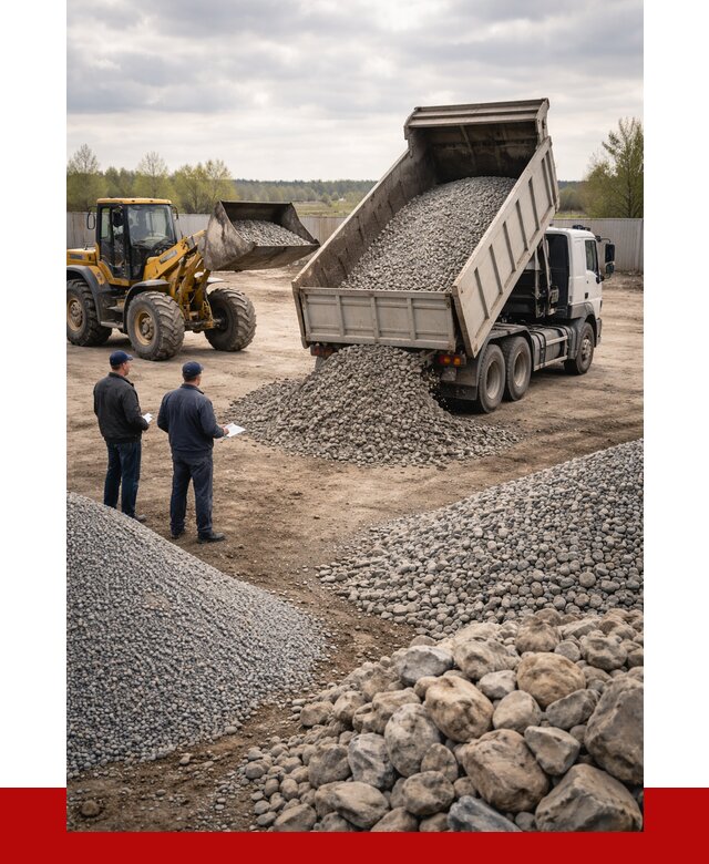 Гравий и камень с доставкой в Луховицах от 4345 р. - ПРОНЕРУДЛхв