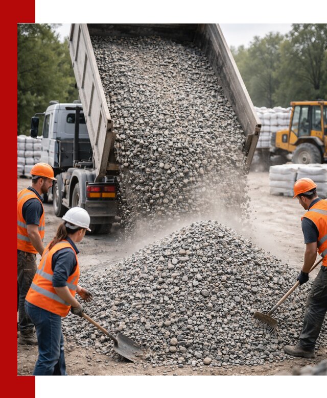 Доставка гравия и камня в Луховицах оптом и в розницу