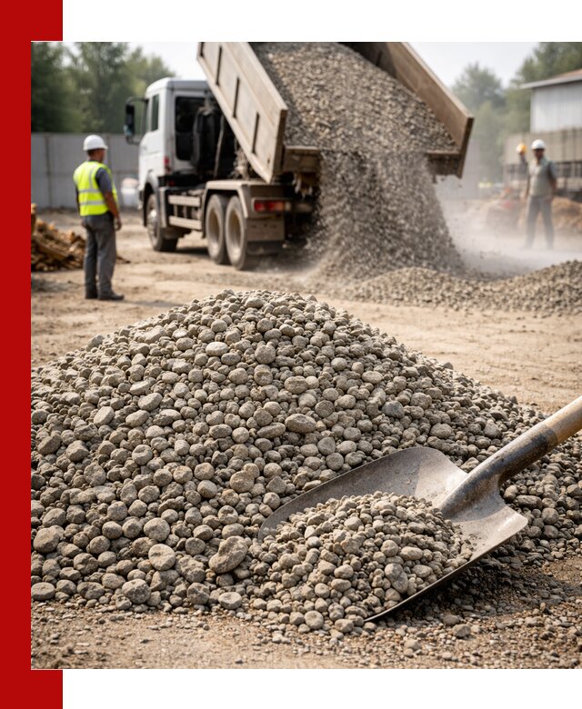 Доставка гравия фракции 20-40 в Луховицах с самосвалами