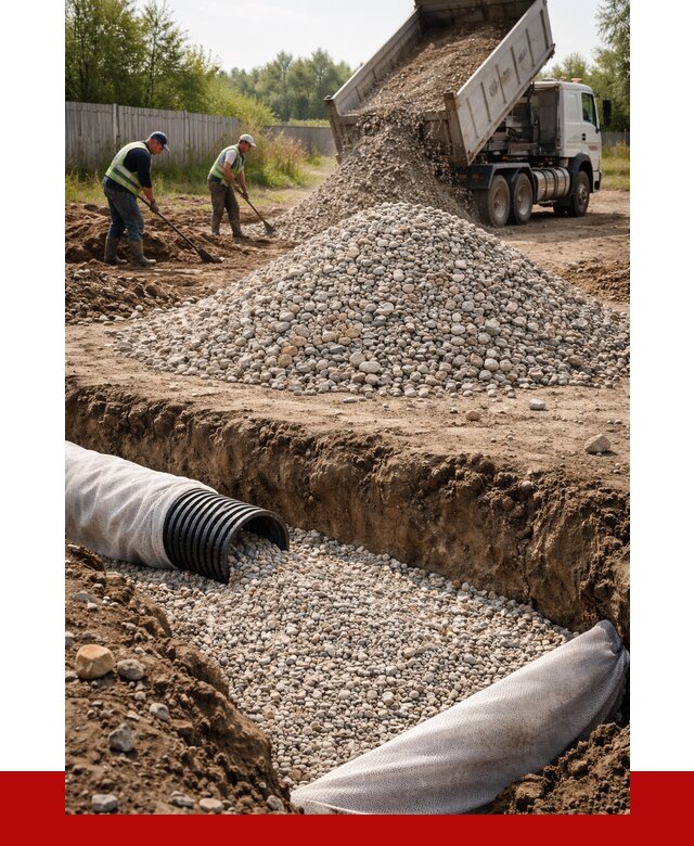 Гравий для дренажа в Луховицах от 2276 р., доставка ПРОНЕРУДЛхв