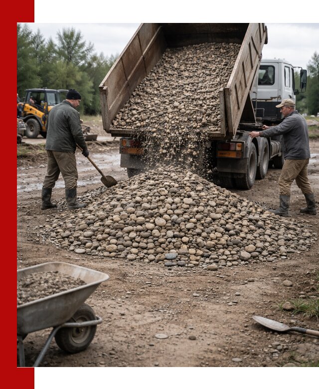Доставка гальки речной оптом и в розницу в Луховицах