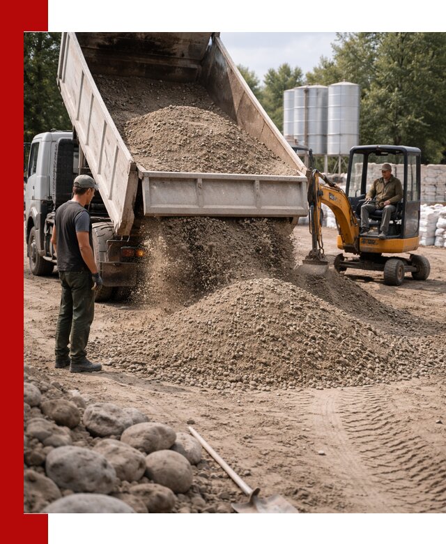 Доставка ПГС С3 в Луховицах самосвалами и миксерами