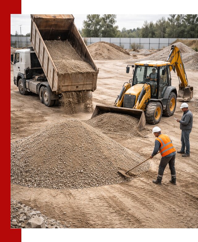 Поставка и доставка ПГС С4 в мешках и самосвалах в Луховицах