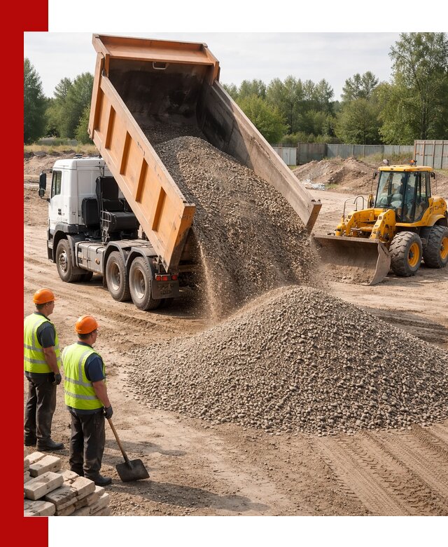 Доставка щебёночно-песчаной смеси ЩПС С7 в Луховицах