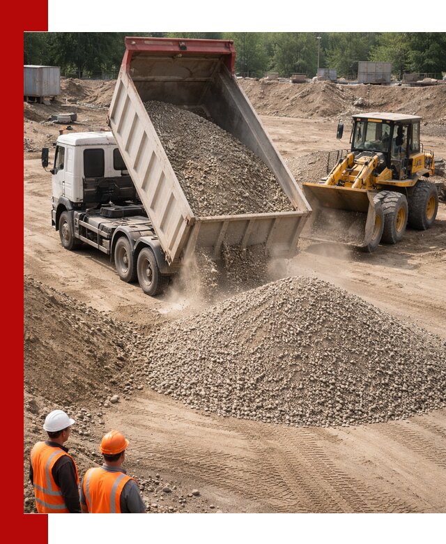 Щебень с песком (ЩГПС С2) с доставкой в Луховицах