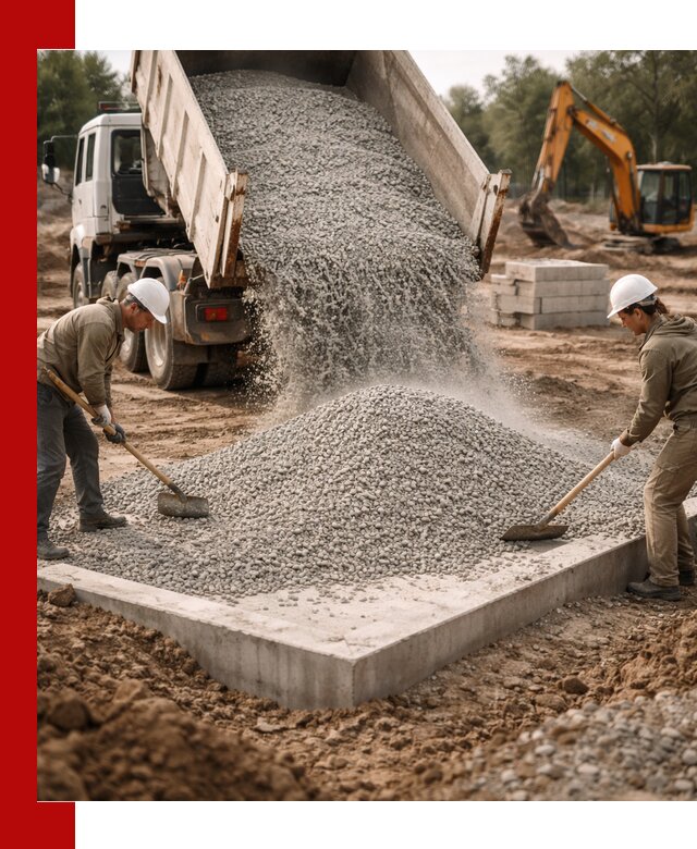 Доставка и продажа отсева для бетона в Луховицах