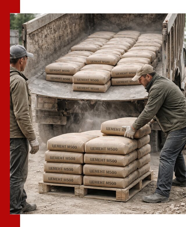 Цемент М500 с доставкой самосвалом в Луховицах