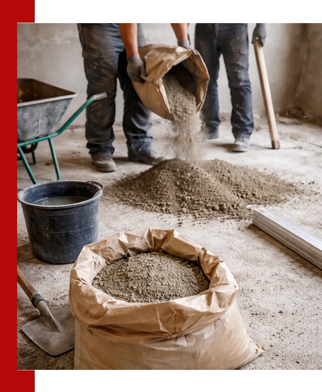 Доставка сухой смеси для стяжки в Луховицах