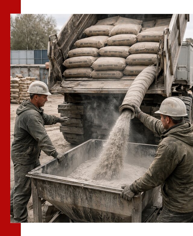 Доставка цемента М400 в Луховицах оптом и в розницу