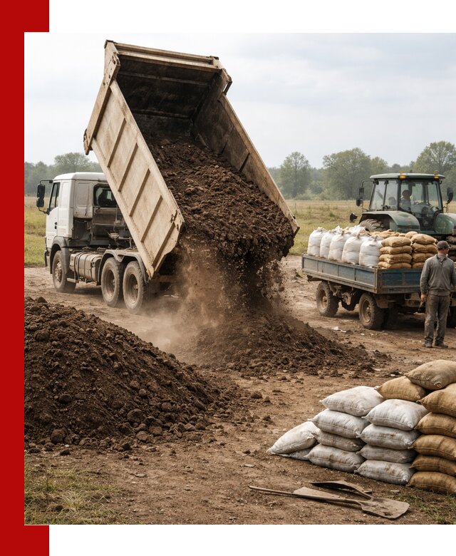 Доставка грунта и удобрений оптом в Луховицах для сельхоз и строительства
