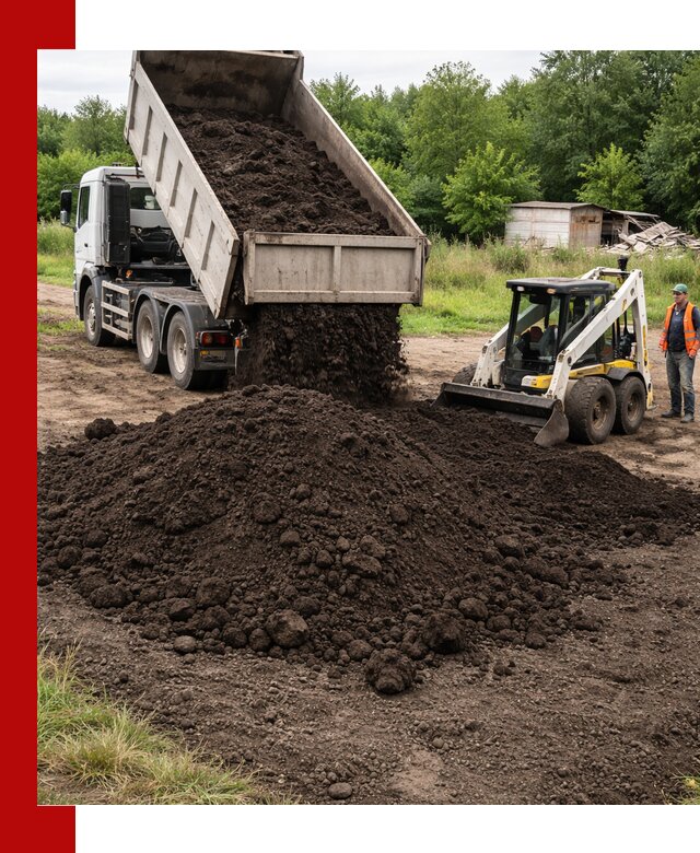 Поставка плодородной земли с доставкой самосвалом в Луховицах