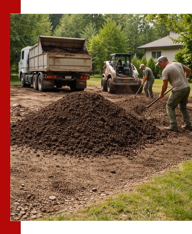 Доставка и укладка грунта для газона в Луховицах