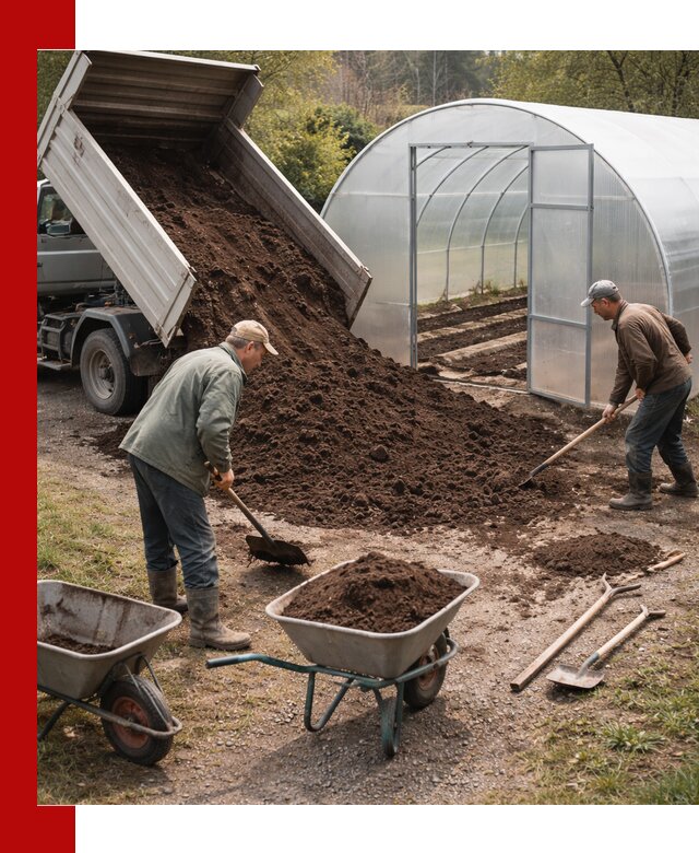 Грунт для теплицы с доставкой в Луховицах — плодородный субстрат под растения