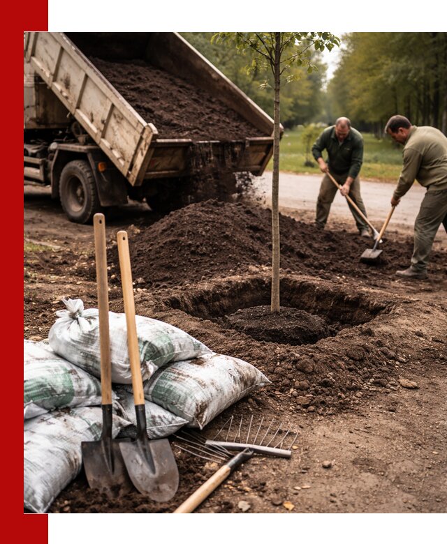 Грунт для посадки деревьев в Луховицах — доставка и подготовка почвы