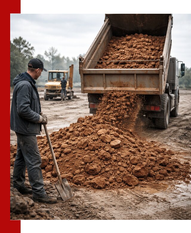 Глина для засыпки в Луховицах с доставкой самосвалами