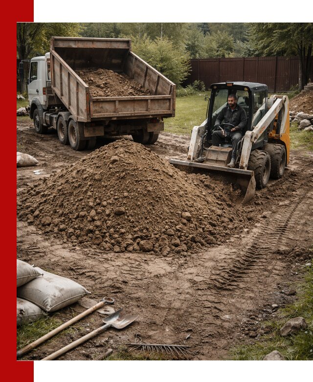 Суглинок для планировки участков в Луховицах с доставкой и выгрузкой