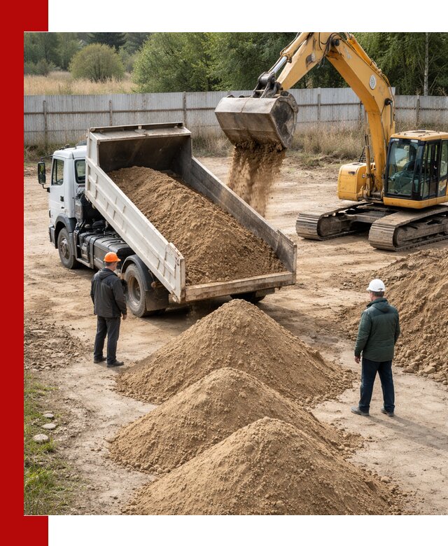Доставка супеси вагонными и автопартиями в Луховицах