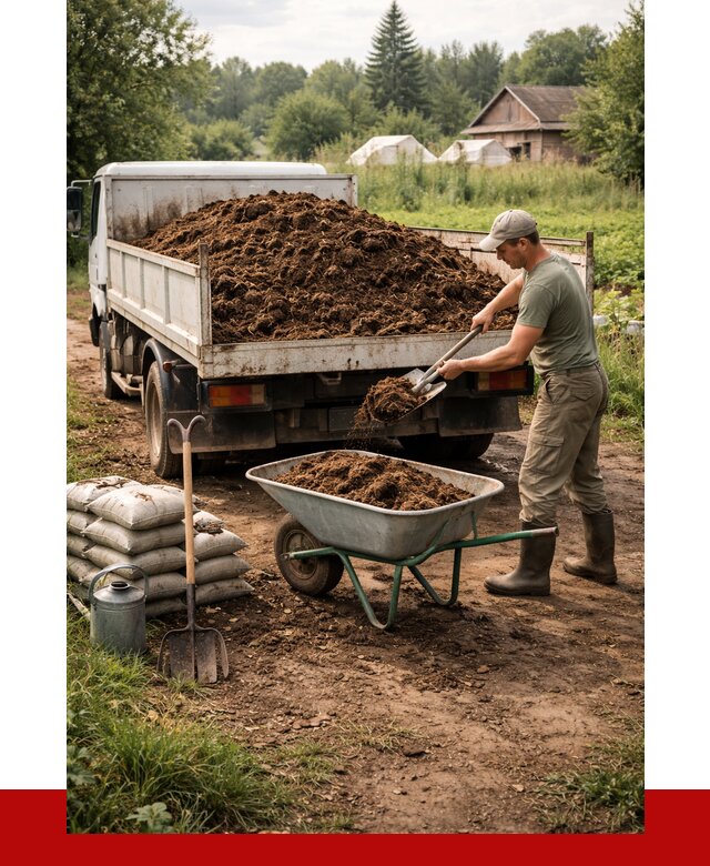 Купить коровий навоз с доставкой в Луховицах от 1862 р. | ПРОНЕРУДЛхв