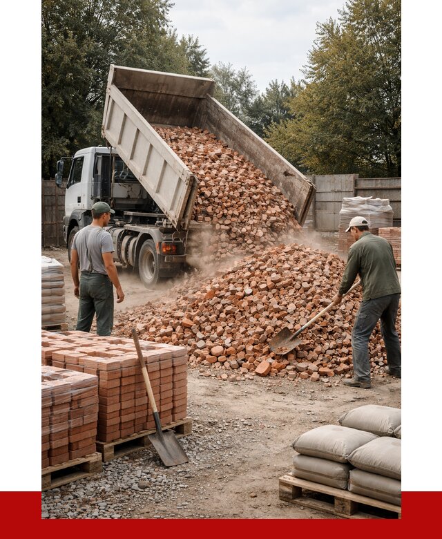 Бой кирпича в Луховицах с доставкой от 4345 руб/куб | ПРОНЕРУДЛхв