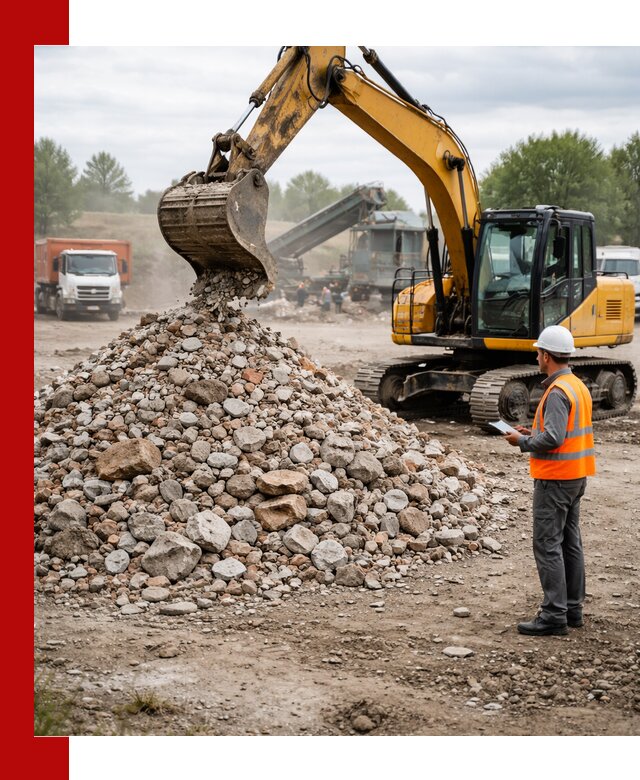 Доставка и вывоз строительного боя в Луховицах
