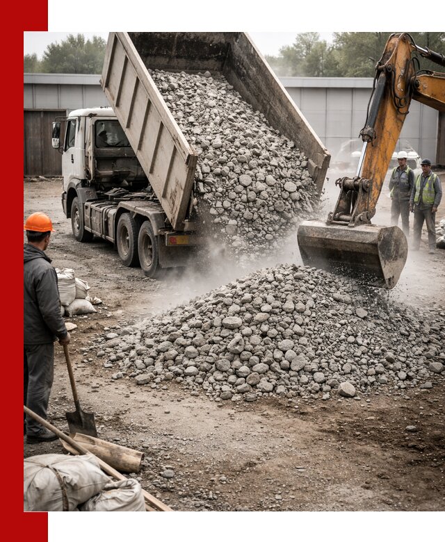 Доставка дробленого бетона в Луховицах оптом и в розницу