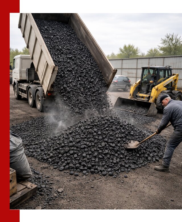 Доставка угля орех в Луховицах оптом и в розницу
