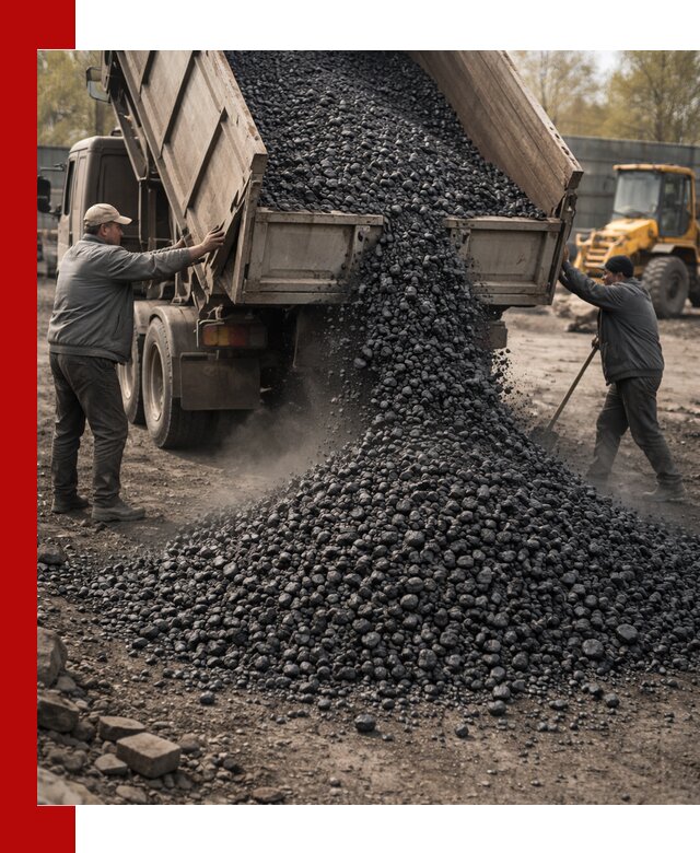 Доставка угля семечка самосвалами в Луховицах