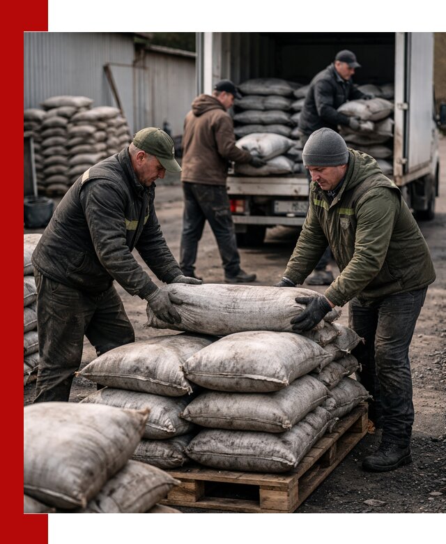 Доставка угля в мешках по выгодным ценам в Луховицах
