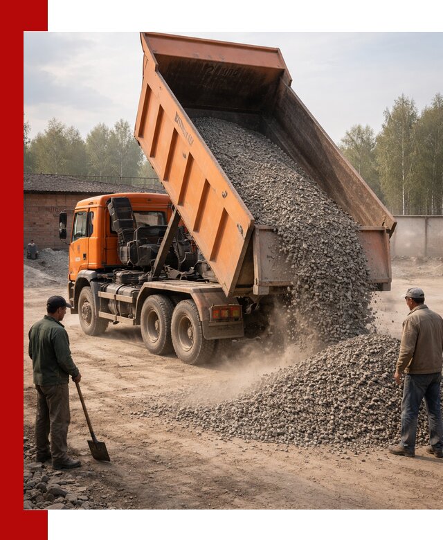 Доставка самосвалом 20 м3 в Луховицах быстро и надежно