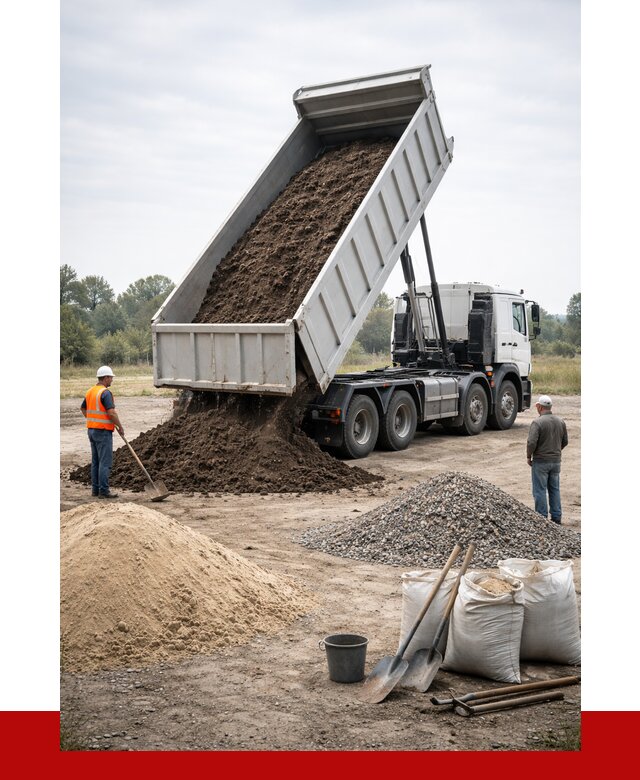 Доставка самосвалом 30 кубов в Луховицах от 8793 р. | ПРОНЕРУДЛхв