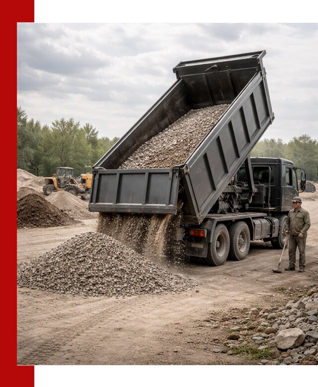 Доставка самосвалом 30 м3 по выгодным ценам в Луховицах